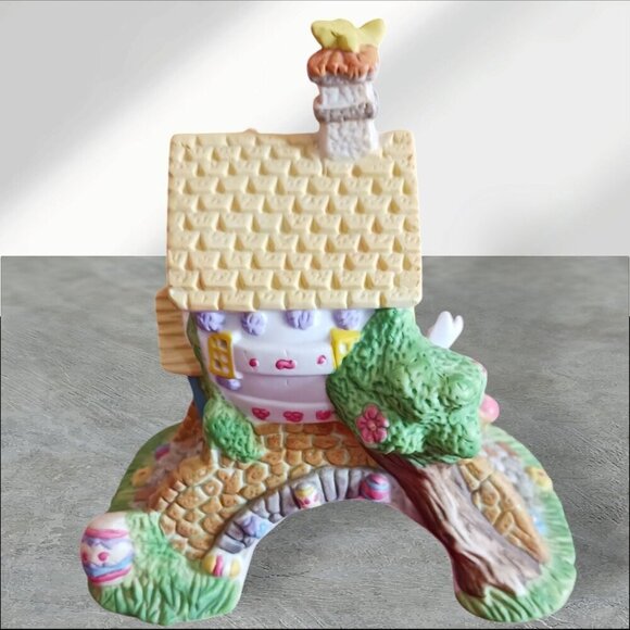 Cottontale Cottages Porcelain Bunny  Bridge House Figurine - Picture 6 of 8